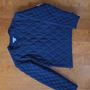 NWT Athleta Navy Retroplush Quilted Crewneck Sweatshirt Size XXS